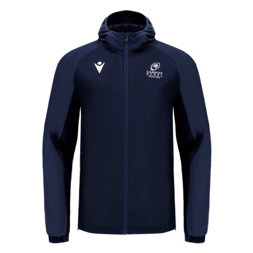 2024-2025 Cardiff Blues Rugby Full Zip Waterproof Jacket (Navy)