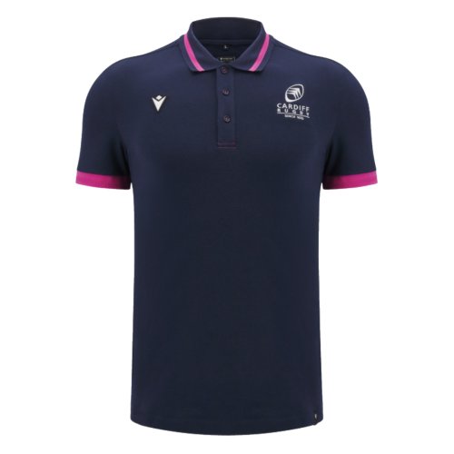 2024-2025 Cardiff Blues Rugby Cotton Polo Shirt (Navy)