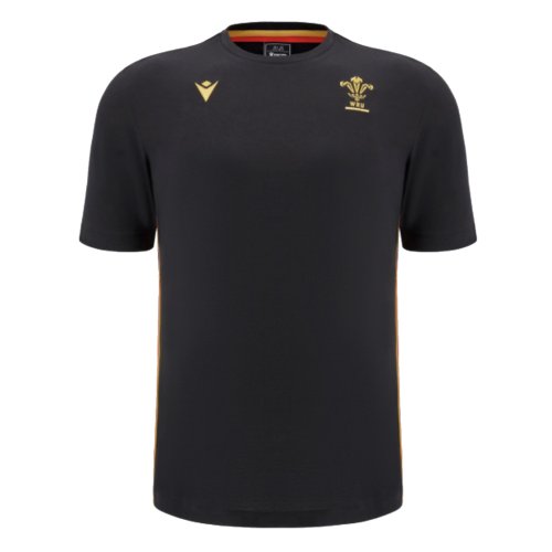 2024-2025 Wales Rugby Travel Cotton T-Shirt (Black) - Kids