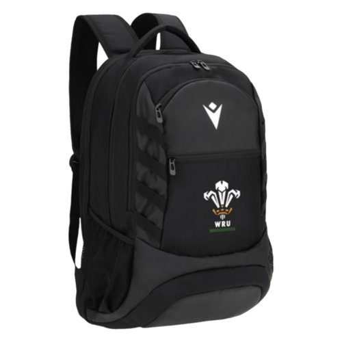 2024-2025 Wales WRU Rugby Large Volume Backpack (Black)