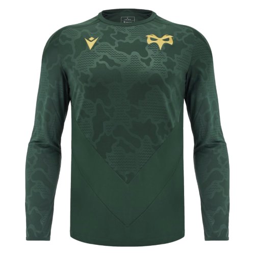 2024-2025 Ospreys Rugby LS Poly Training Shirt (Green)