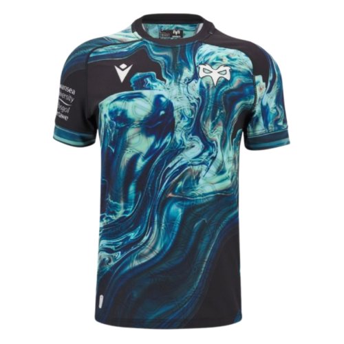 2024-2025 Ospreys Rugby Training Jersey (Blue)