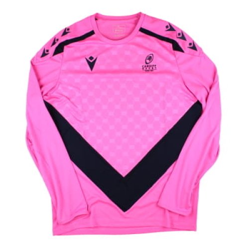 2024-2025 Cardiff Blues Rugby LS Training Shirt (Pink)