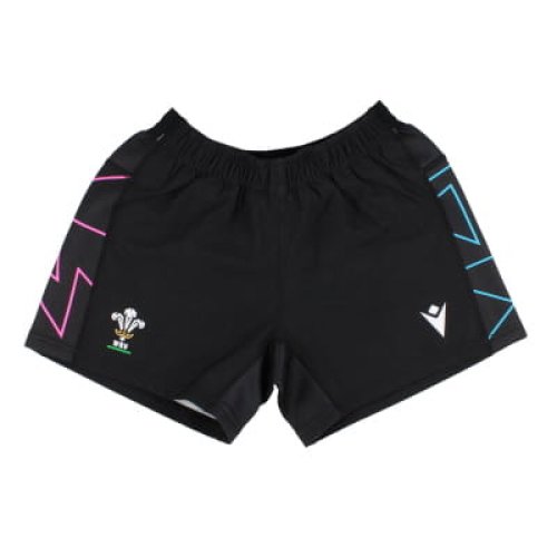 2024-2025 Wales Rugby Away Pathway Shorts (Black) - Kids