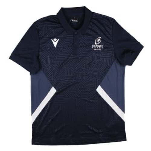 2024-2025 Cardiff Blues Rugby Travel Polo Shirt (Navy)