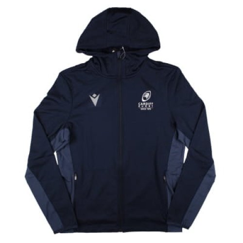 2024-2025 Cardiff Blues Rugby Travel 3D Full Zip Fleece Hoody (Navy)