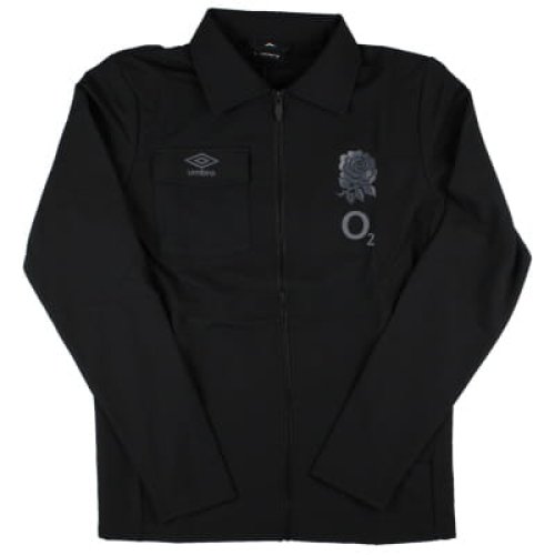 2024-2025 England Rugby Presentation Jacket O2 (Black)