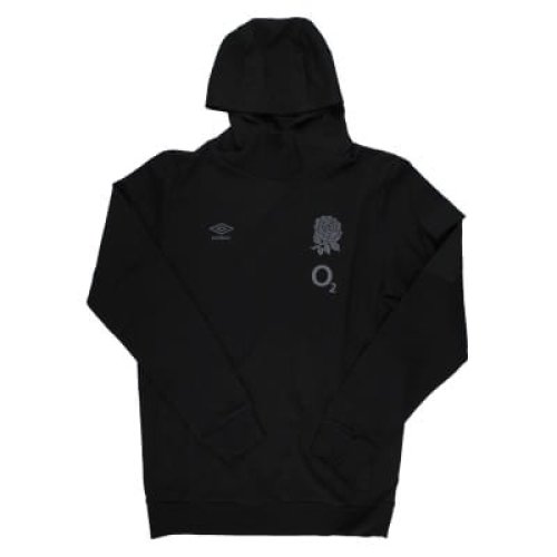 2024-2025 England Rugby Presentation Overhead Hoodie O2 (Black)