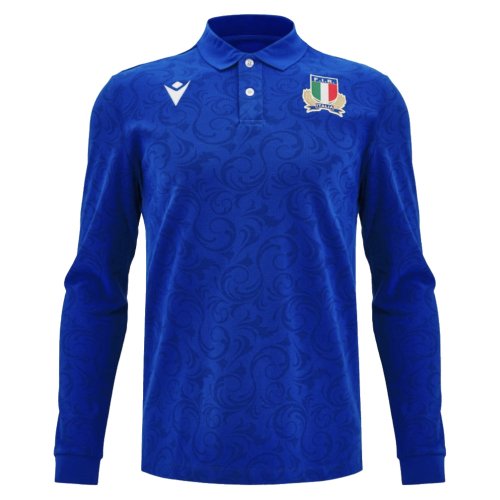 2024-2025 Italy Rugby LS Cotton Home Shirt