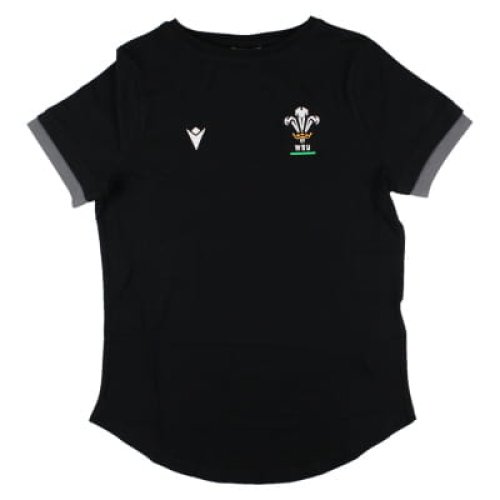 2024-2025 Wales Rugby WRU T-Shirt (Black) - Womens