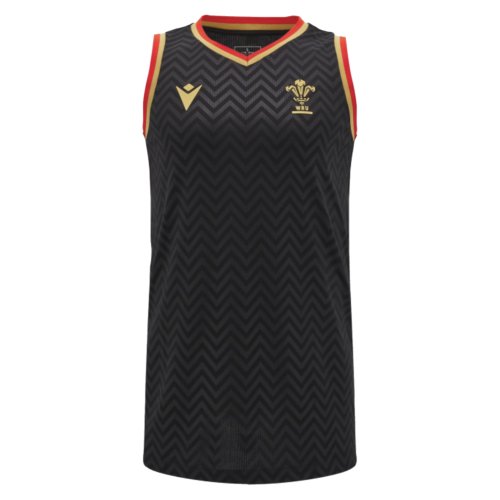 2024-2025 Wales Rugby Training Basketball Singlet (Black)