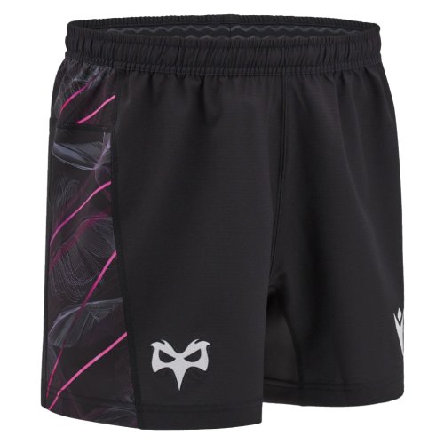 2024-2025 Ospreys Rugby Home Shorts (Black) - Kids