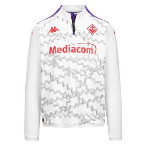 2024-2025 Fiorentina Training Sweat 1/4 Zip (White)