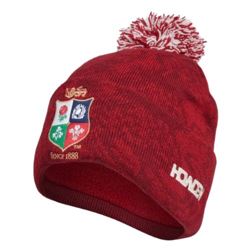 2024-2025 British & Irish Lions Fleece Lined Bobble Hat (Red)