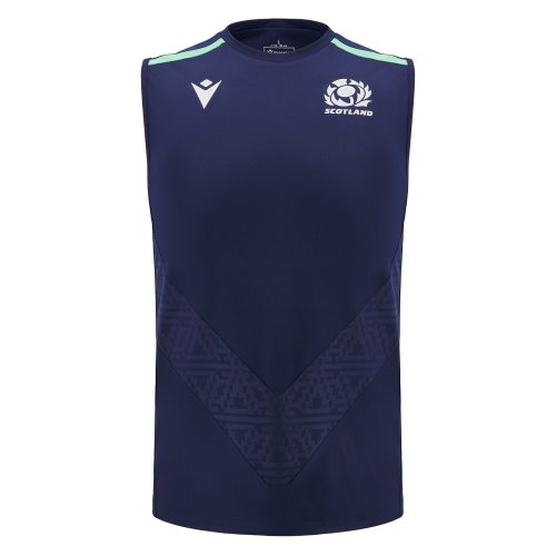 2024-2025 Scotland Rugby Training Sleeveless Shirt (Navy)