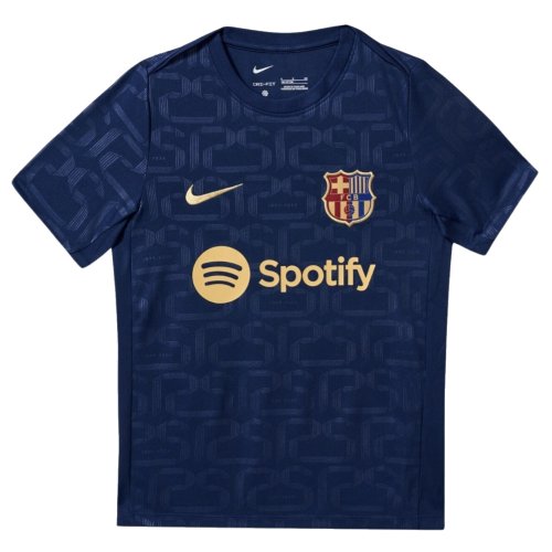 2024-2025 Barcelona Pre-Match Training Shirt (Navy) - Kids