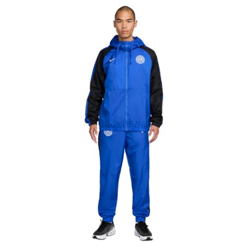 2024-2025 Inter Milan Home Hooded Woven Tracksuit (Blue)