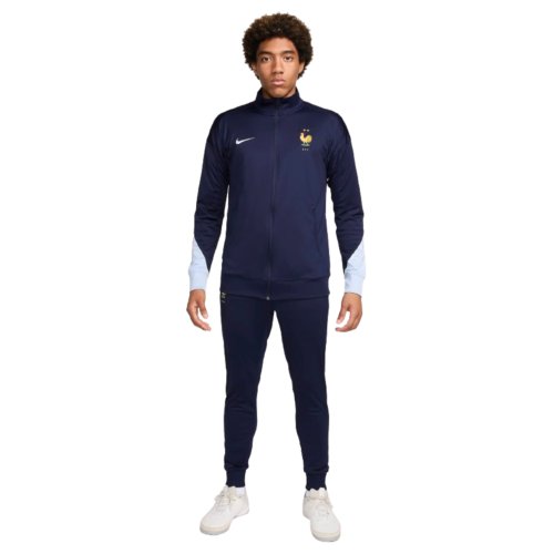 2024-2025 France Knit Strike Dri-Fit Tracksuit (Navy)