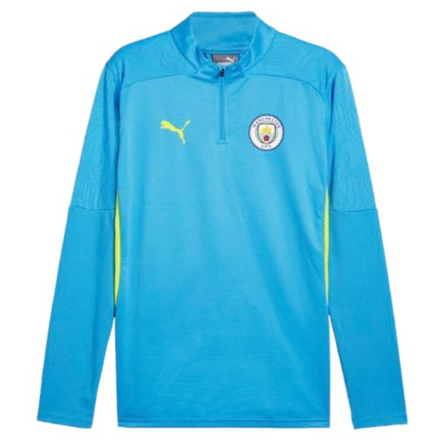 2024-2025 Man City Training 1/4 Zip Top (Magic Blue)