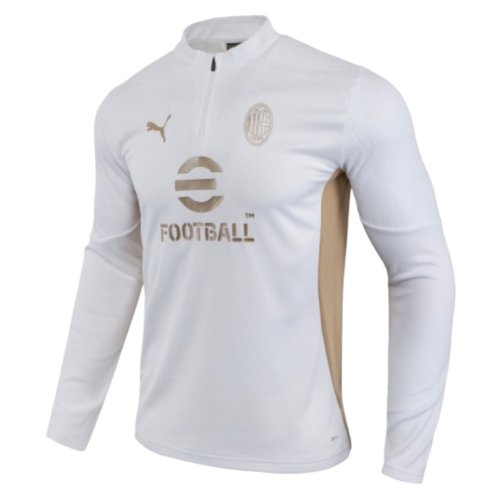 2024-2025 AC Milan Training 1/4 Zip Top (White)