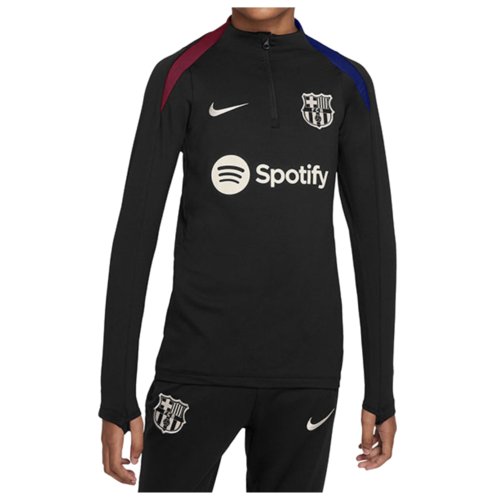 2024-2025 Barcelona Strike Dri-FIT Drill Top (Black) - Kids