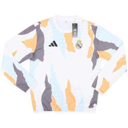 2024-2025 Real Madrid Pre-Match Warm Top (White)