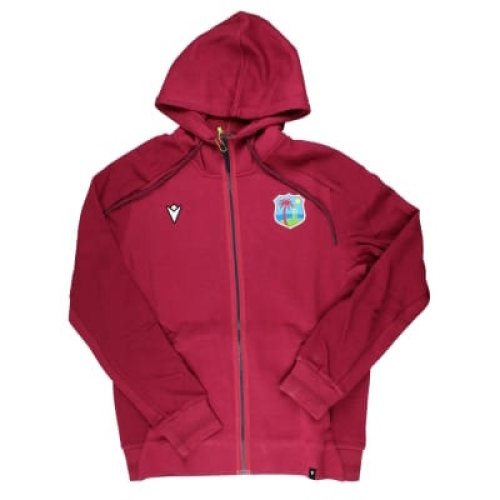 2025 West Indies Cricket Full Zip Hoodie (Cardinal Red)