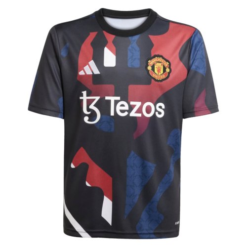 2024-2025 Man Utd Pre-Match Jersey (Black) - Kids