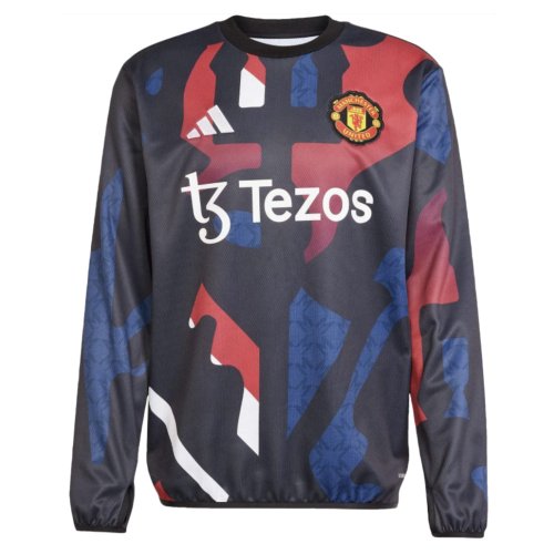 2024-2025 Man Utd Pre-Match Warm Up Top (Black)