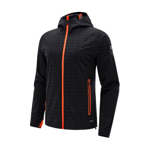 2025 Lamborghini Mens Rain Jacket (Black/Orange)