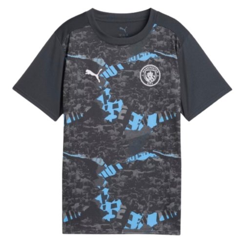 2024-2025 Man City Prematch SS Jersey (Strong Gray) - Kids