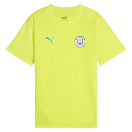 2024-2025 Man City Training Shirt (Yellow Glow) - Kids