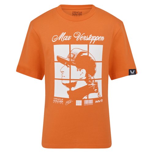 2025 Red Bull Racing Max Verstappen Puzzle T-Shirt (Orange) - Kids