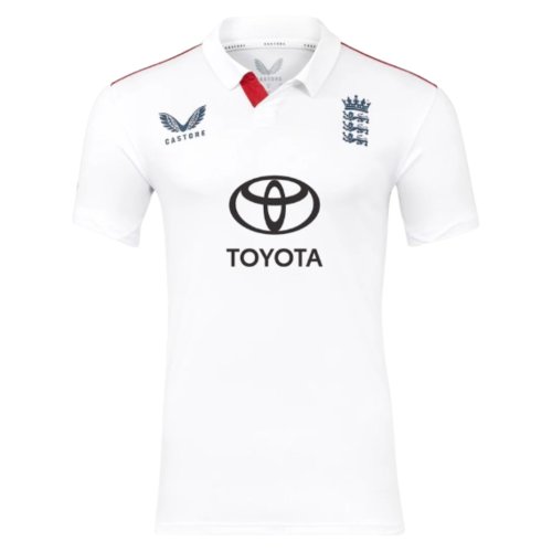 2026-2026 England Cricket ECB Test Replica SS Shirt - White
