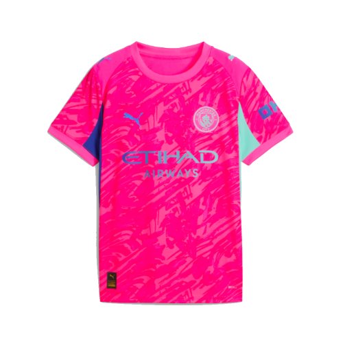2025-2026 Man City Goalkeeper Home Shirt (Pink) - Kids