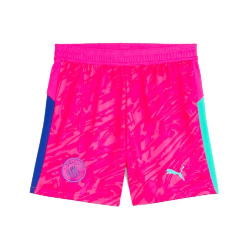 2025-2026 Man City Goalkeeper Home Shorts (Pink) - Kids