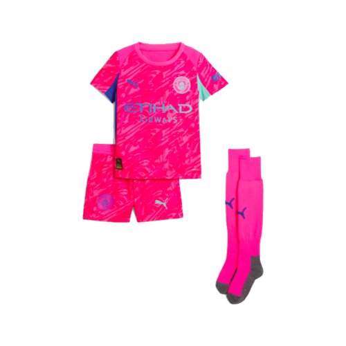 2025-2026 Man City Home Goalkeeper Mini Kit (Pink)