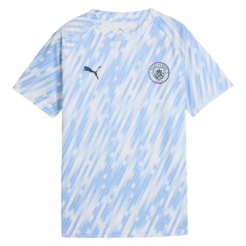 2025-2026 Man City Warm Up Jersey (Silver Sky) - Kids