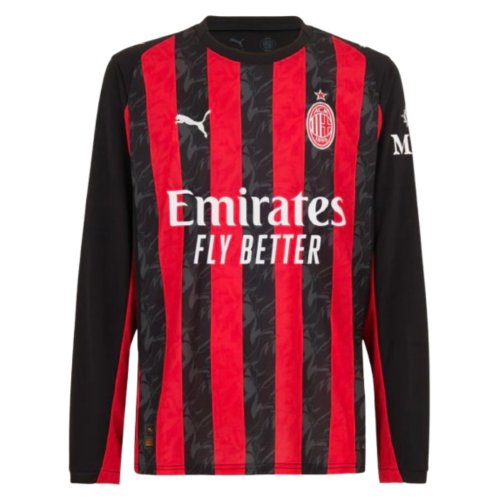2025-2026 AC Milan Long Sleeve Home Shirt
