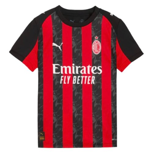 2025-2026 AC Milan Home Shirt (Kids)