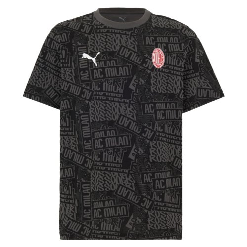 2025-2026 AC Milan ftblCulture Tee AOP (Black)
