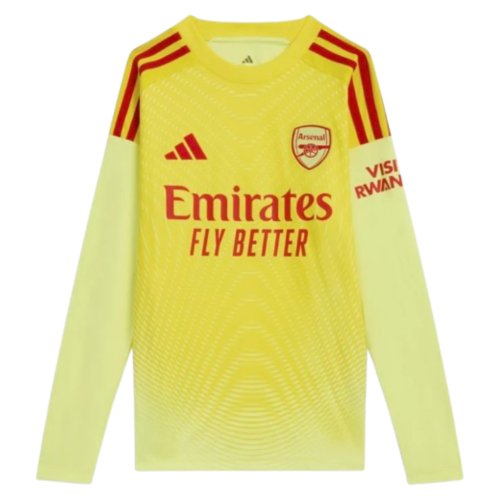 2025-2026 Arsenal Home Goalkeeper Shirt (Yellow) - Kids