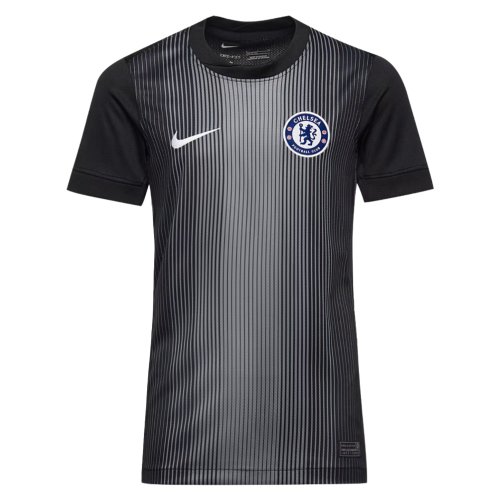 2025-2026 Chelsea Home Goalkeeper Shirt (Black) - Kids