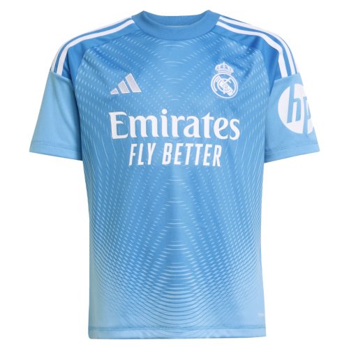 2025-2026 Real Madrid Home Goalkeeper Shirt (Blue) - Kids