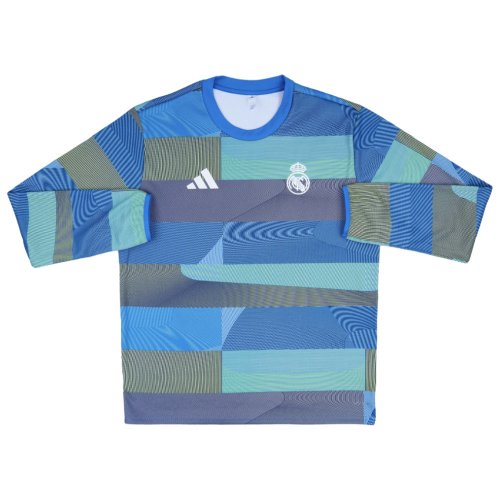 2025-2026 Real Madrid Pre Match Warm Top (Blue)