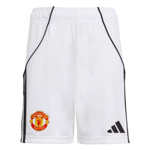 2025-2026 Man Utd Home Shorts (White) - Kids