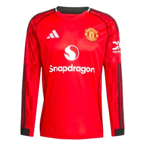 2025-2026 Man Utd Long Sleeve Home Shirt