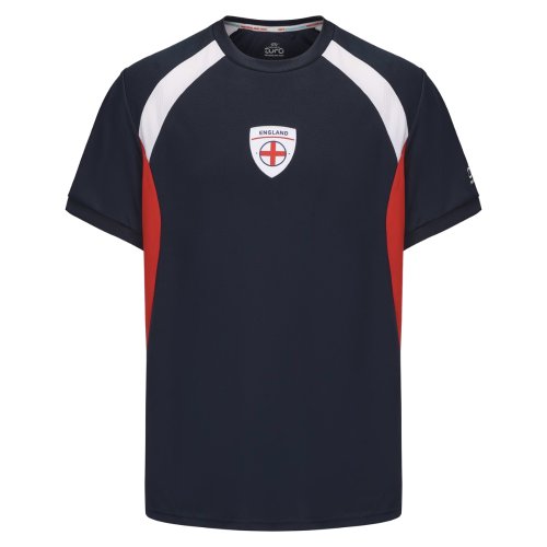 2025 England WEC Poly T-shirt (Navy) - Mens