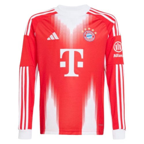 2025-2026 Bayern Munich Long Sleeve Home Shirt (Kids)