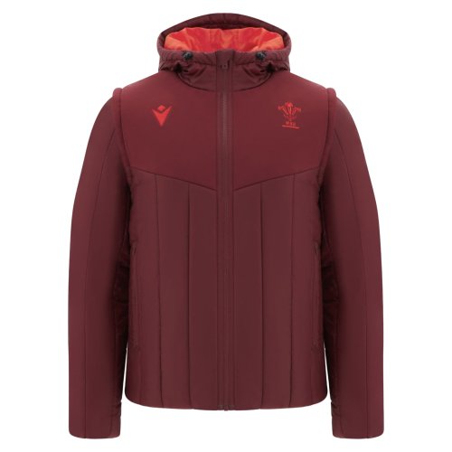 2025-2026 Wales Rugby Travel Bomber Jacket (Deep Red)